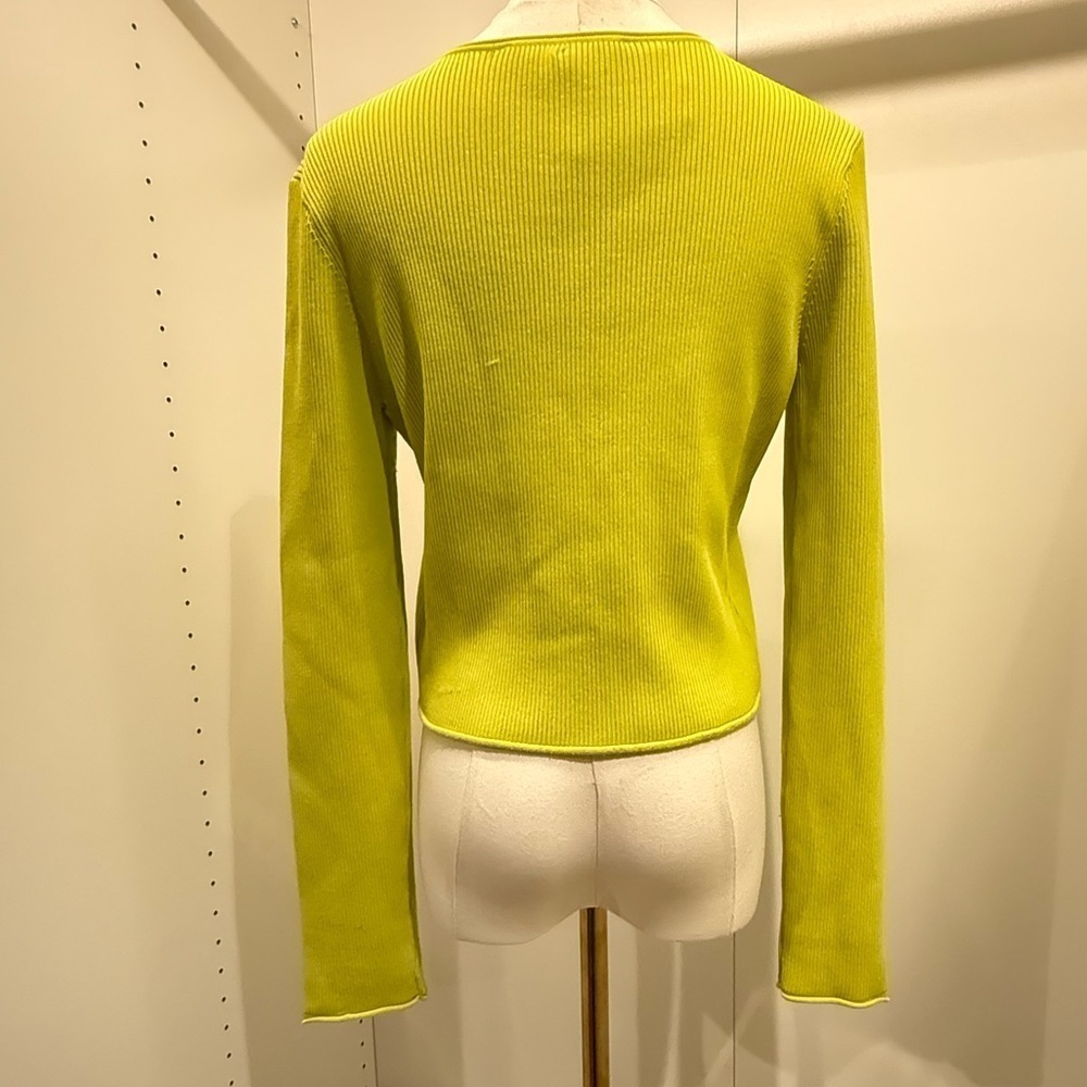 Endless Rose Lime V-Neck Sweater Shrug - PRICED TO SELL! - Picture 6 of 11